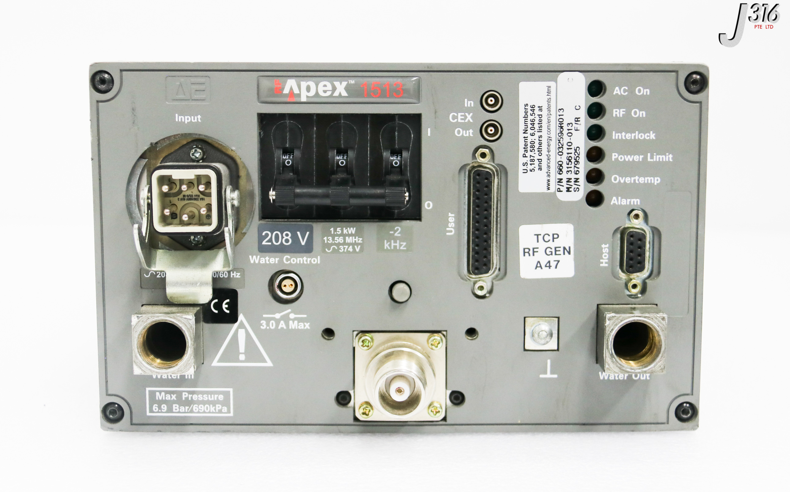 R♥E 32201 ADVANCED ENERGY APEX 1513 RF GENERATOR, 660-032596-013